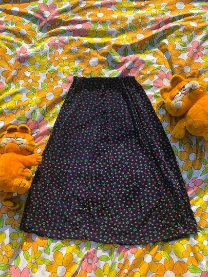 Red Yellow Green Floral Print Long Dress