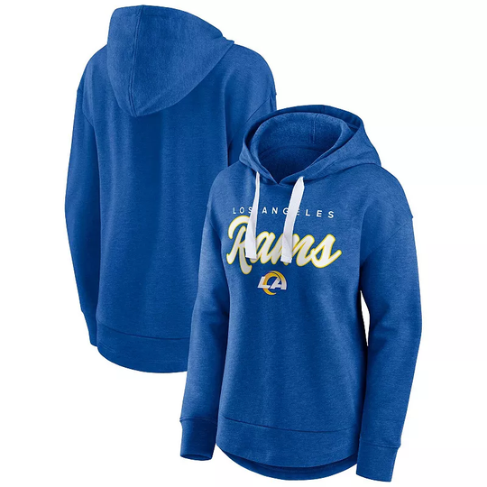 Women's Fanatics Branded Heather Royal Los Angeles Rams Set To Fly Pullover Hoodie, Size: XS, Blue
