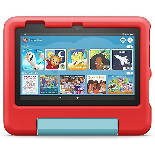 Amazon Fire 7 Kids (2022) 7" Tablet, WiFi, 16GB, Fire OS, Red (B099HF2WGM)