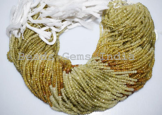 Natural Grossular Garnet Rondelle Beads, Faceted 3.50 Mm, 13", 6Bgi68