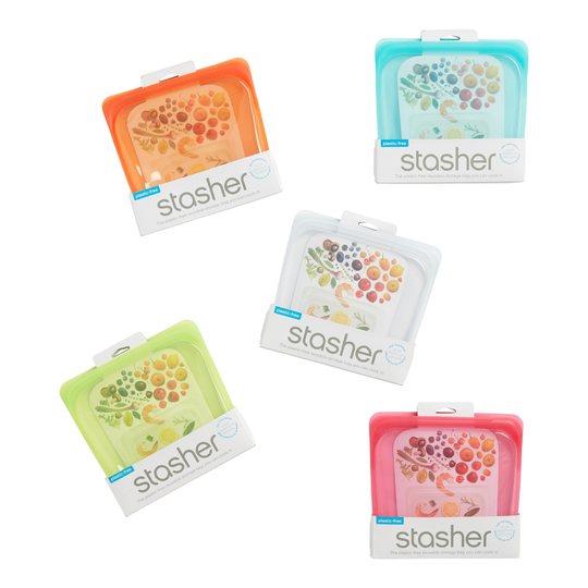 Stasher Reusable Silicone Sandwich Bags Set of 3 by World Market
