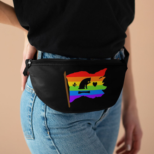 Rainbow Cat Pirate Flag Fanny Pack