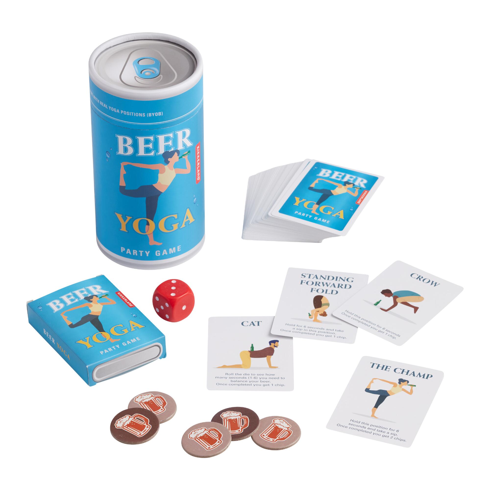 Kikkerland Beer Yoga Drinking Game by World Market
