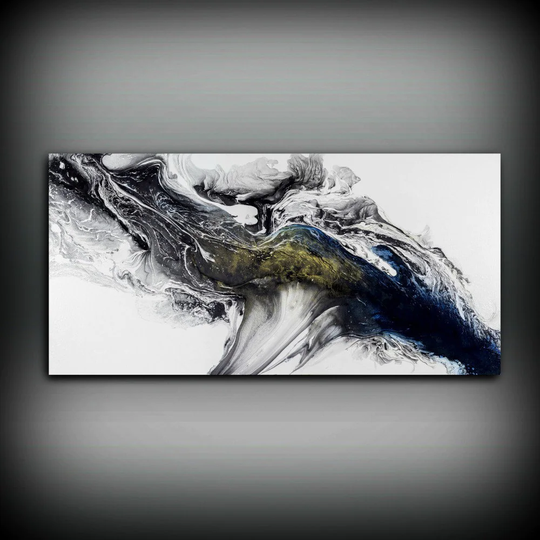 Modern Painting Acrylic 24x48 Art Print Abstract Contemporary Extra Large Wall Livingroom Decor