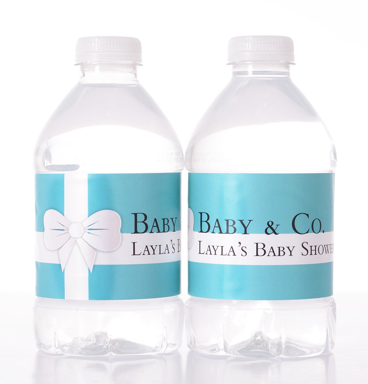 Baby Shower Decorations - Water Bottle Labels, Birthday, Etc Waterproof & Self Stick Fancy #bwb-169