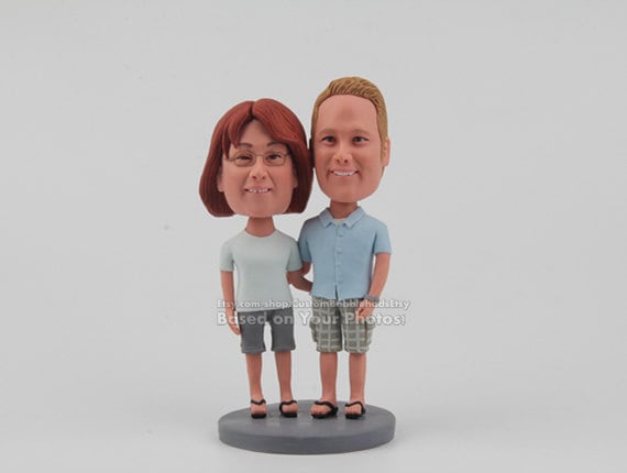 Custom Wedding Anniversary Cake Topper - Wedding Anniversary Gifts, Gifts For Parents , Gift