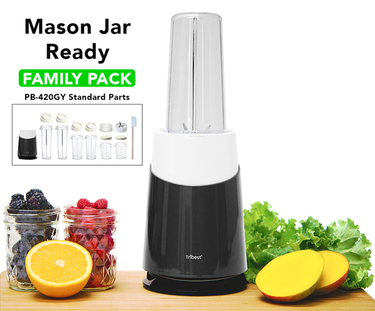 Tribest Personal Blender 2 24-oz Red White and Gray 200-Watt Pulse Control Blender | PB-420GY-A