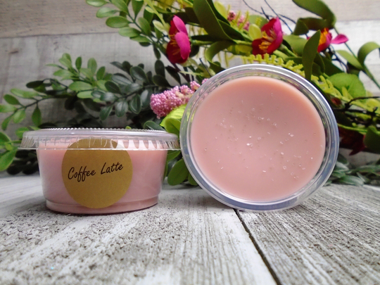 Coffee Latte, 2 Oz Shot Cup, Wax Melt Shot, Soy Blend Tart, Melts, Strong Scented Melt, Melts