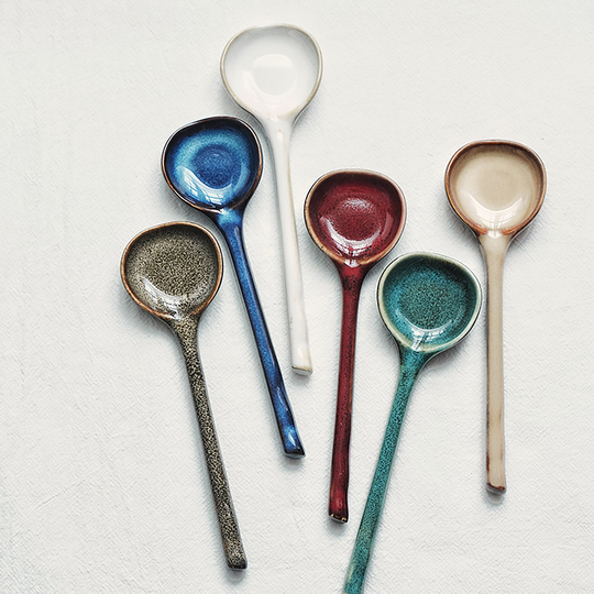 Soup Spoon | Japanese Starry Blue Ceramic Spoons Ramen Rice Asian Style Noodle Porcelain