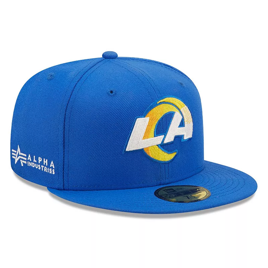 Men's New Era x Alpha Industries Royal Los Angeles Rams Alpha 59FIFTY Fitted Hat, Size: 7 3/4, Blue