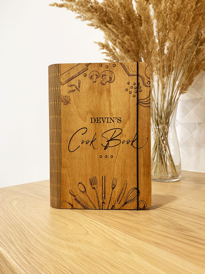 Personalized Christmas Gift, Cookbook For Recipes, Family Cookbook 5Th Anniversary Gift For Wife Mother in Law Her