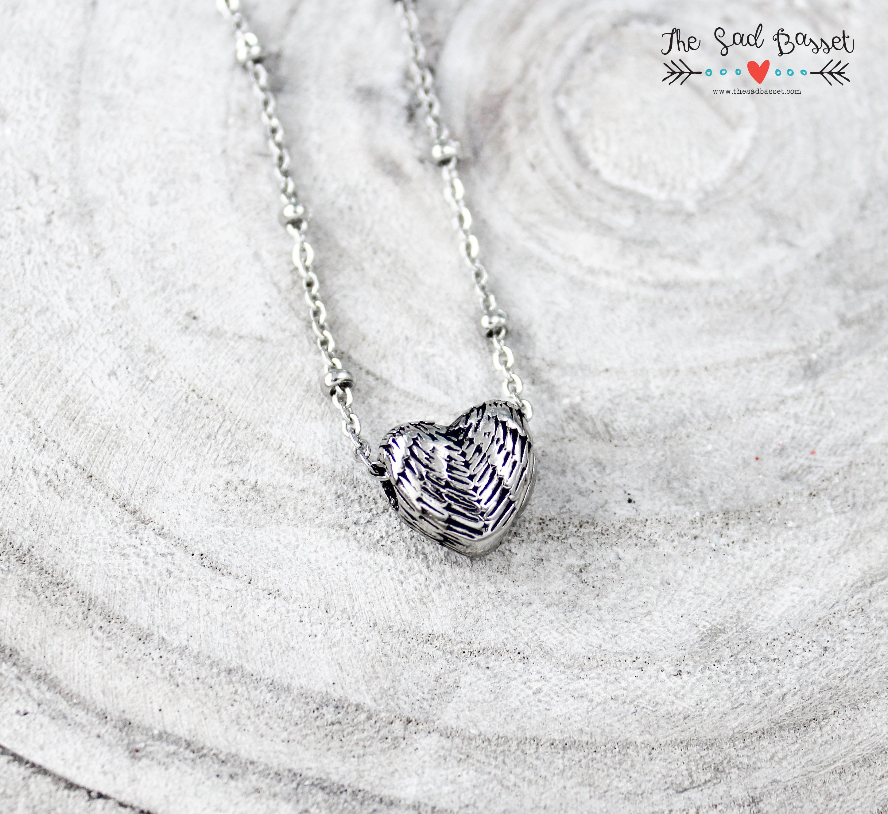 Cremation Urn Necklace | Jewelry Ash Memorial Dainty Cremains Angel Wing Heart Steel
