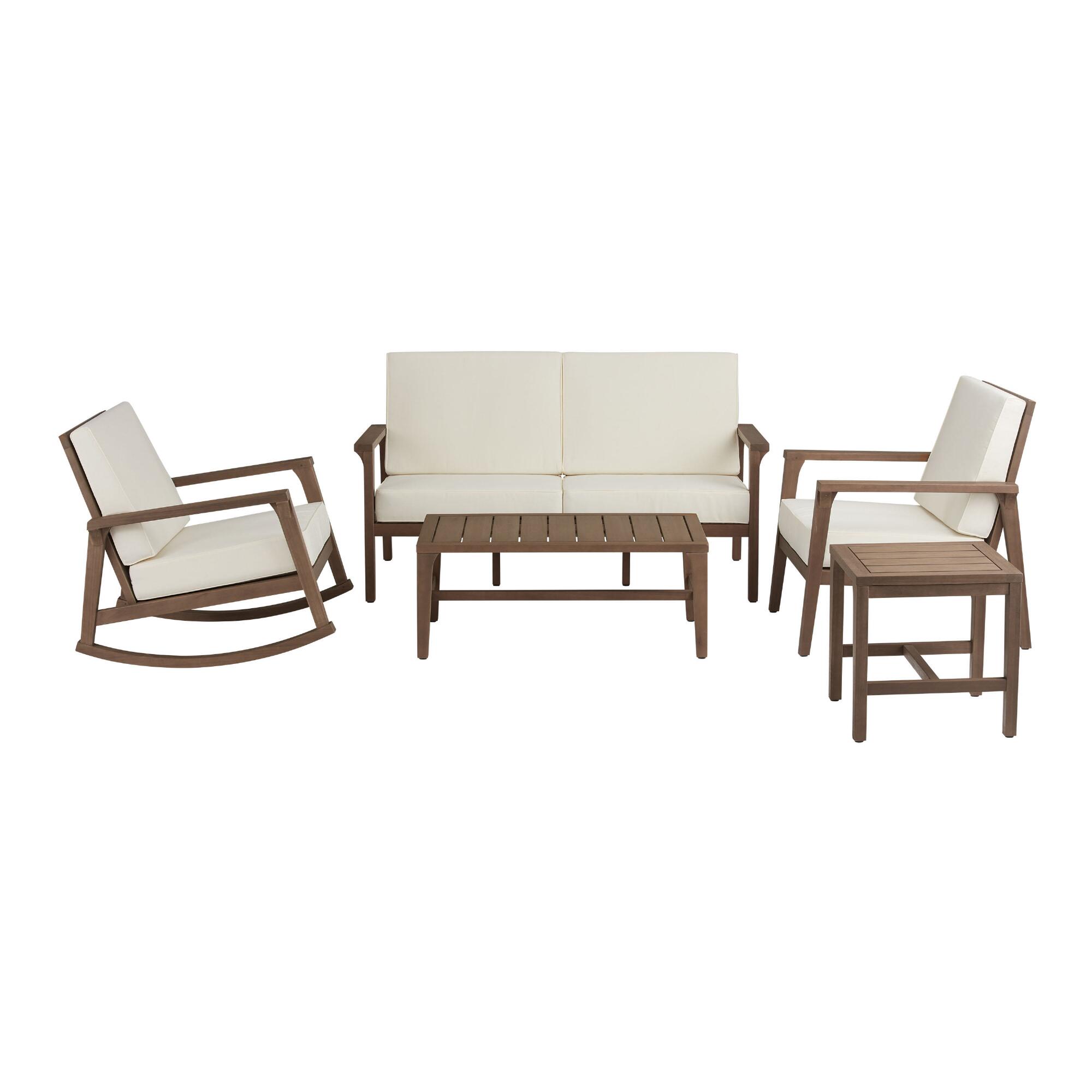 Natural Eucalyptus Zaragoza Outdoor Patio Furniture Collection by World Market