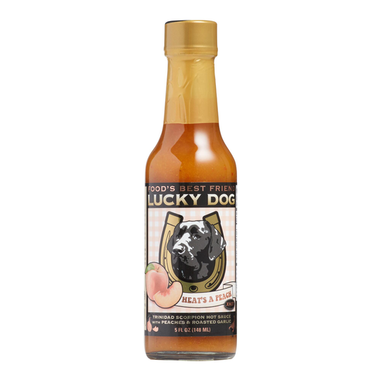 Lucky Dog Heat's a Peach Trinidad Scorpion Hot Sauce by World Market