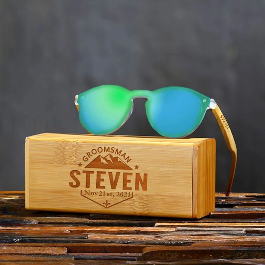 Groomsmen Gifts Personalized Sunglasses Custom Engraved Men