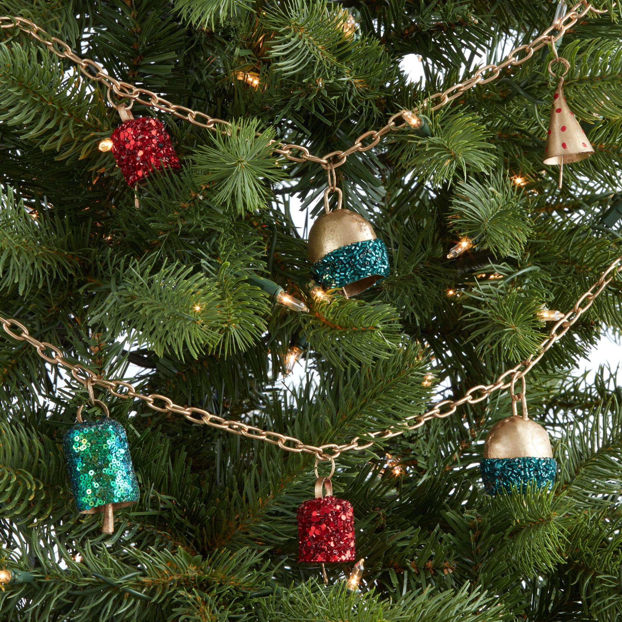 Gold Metal Bell Garland: Multi by World Market