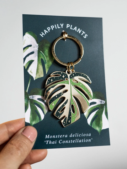 Variegated Monstera Thai Constellation Lapel Pin, Plant Gifts, Albo Variegated, House Mom Gift, Lover