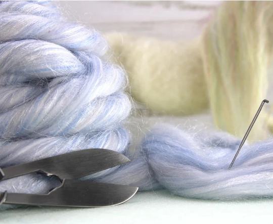 2 Ozs "Seasons" Snow Globe Wool Blended Merino & Nylon Roving, Felting Spinning, Weaving, Sparkly Supplies, Art