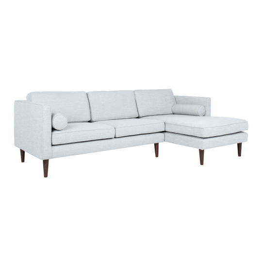 Light Gray Woven Right Facing Ivy Sectional Sofa by World Market