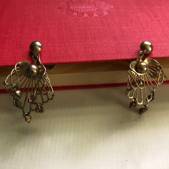 1950S Chandelier Earrings With Screw Backs
