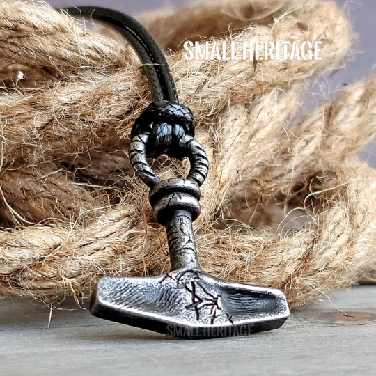 Viking Stainless Steel Mjolnir Necklace Norse Hammer Pendant Men Women Thor