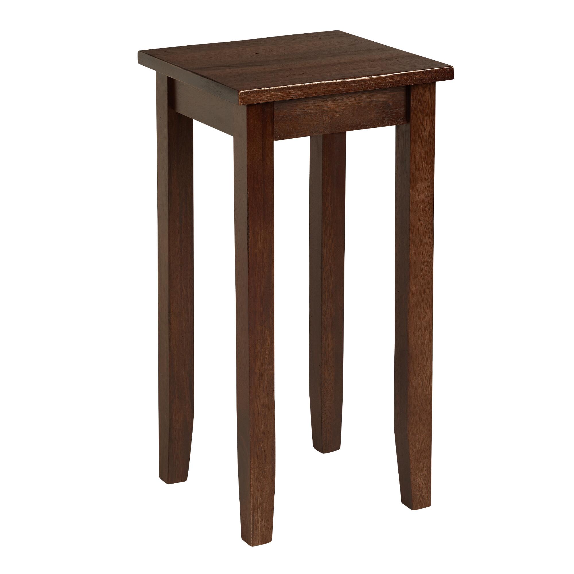 Small Mahogany Chloe Accent Table: Brown - Wood by World Market