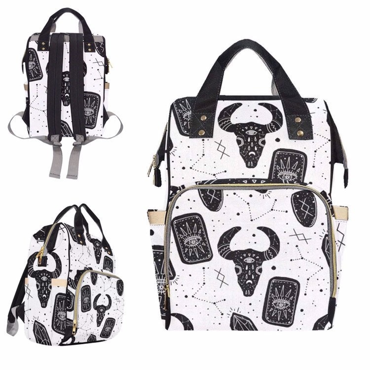 Magic Constellation Ram Tarot Halloween Baby Diaper Nappy Changing Backpack Bag