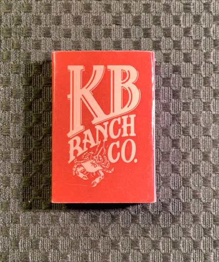 Vintage Matchbook, Kb Ranch Co, Seafood Restaurant, Vail, Colorado, Matchbox, with Wooden Matches, Free Ship in Usa