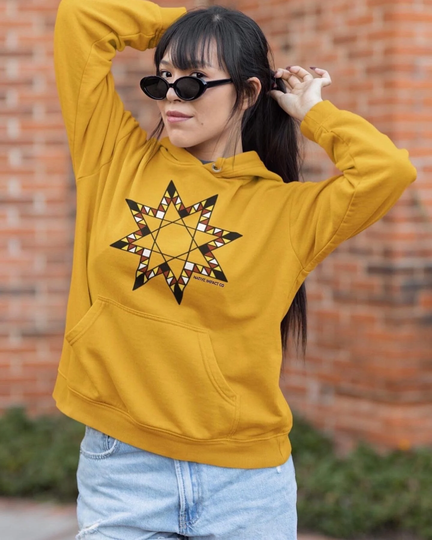 star Quilt Design - Unisex Heavy Blend Hooded Sweatshirt