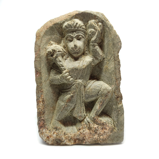 Hanuman Figurine Solid Stone Carved Bhakti Yoga God Hanumanji Hindu Statue 3"