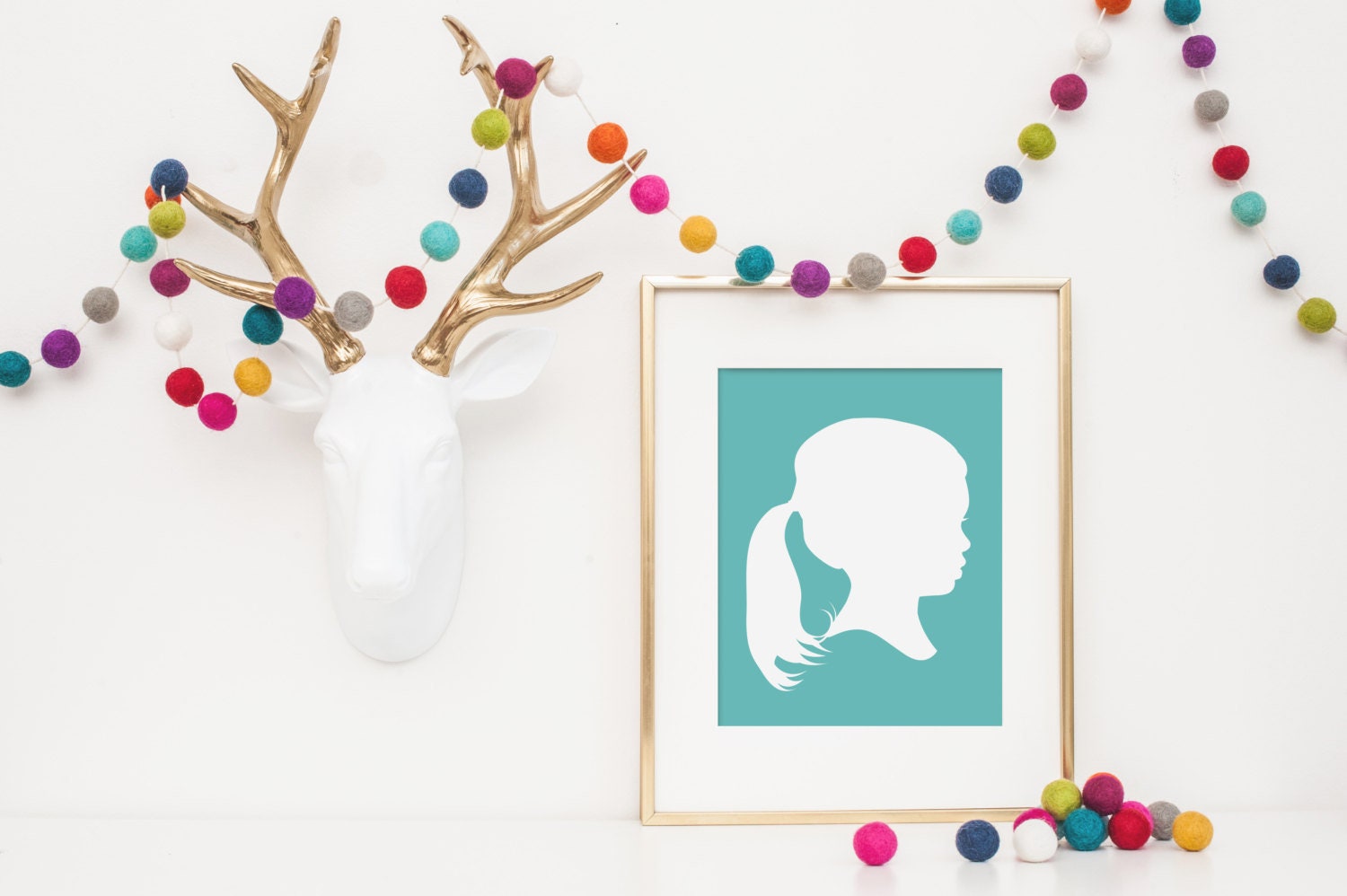 Custom Silhouette Print - Personalized Made From Your Own Photos Portrait By Simply Silhouettes