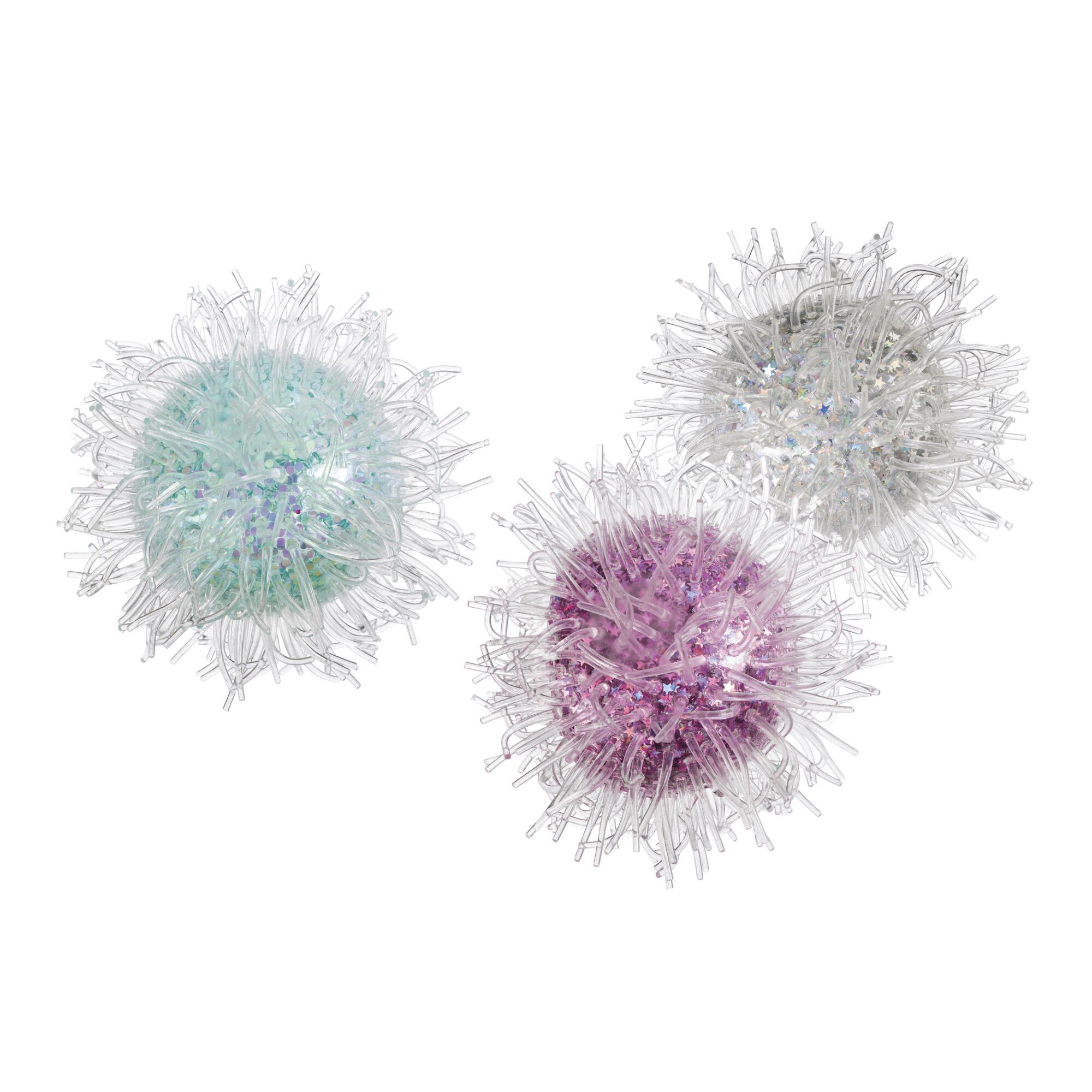 Sea Anemone Glitter Squish Balls Set Of 3 by World Market