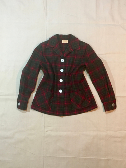 Vintage 50S Women's Pendleton 49Er Virgin Wool Plaid Jacket