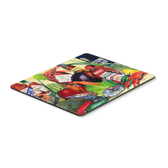 Caroline's Treasures 1020MP Spices and Crawfish Mouse Pad, Hot Pad or Trivet, Large, multicolor