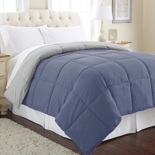 Amrapur Overseas Reversible down alternative comforter Multi Abstract Reversible Twin Comforter (Blend with Polyester Fill) | 2DWNCMFG-INS-TN