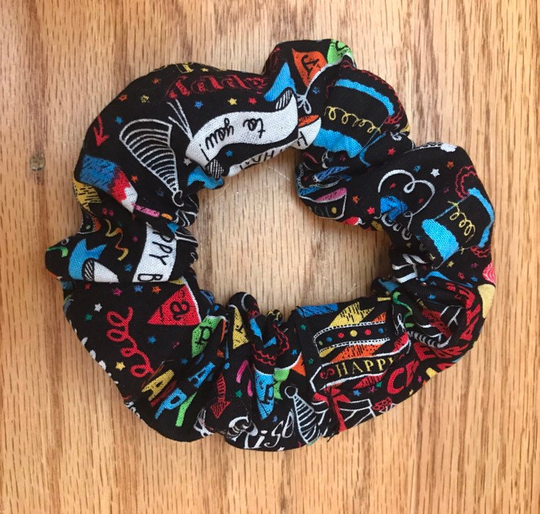 Birthday Scrunchie, Happy Hair Accessory, Gift