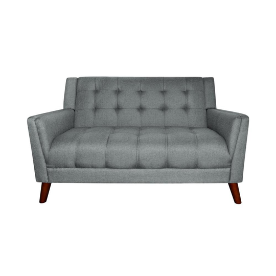 Best Selling Home Decor Candace Midcentury Dark Gray Polyester/Blend Loveseat | 305544