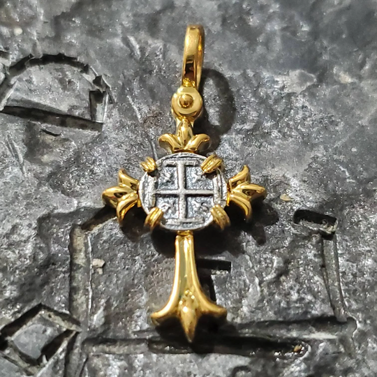 14Kt Gold Plated Atocha Silver Cross