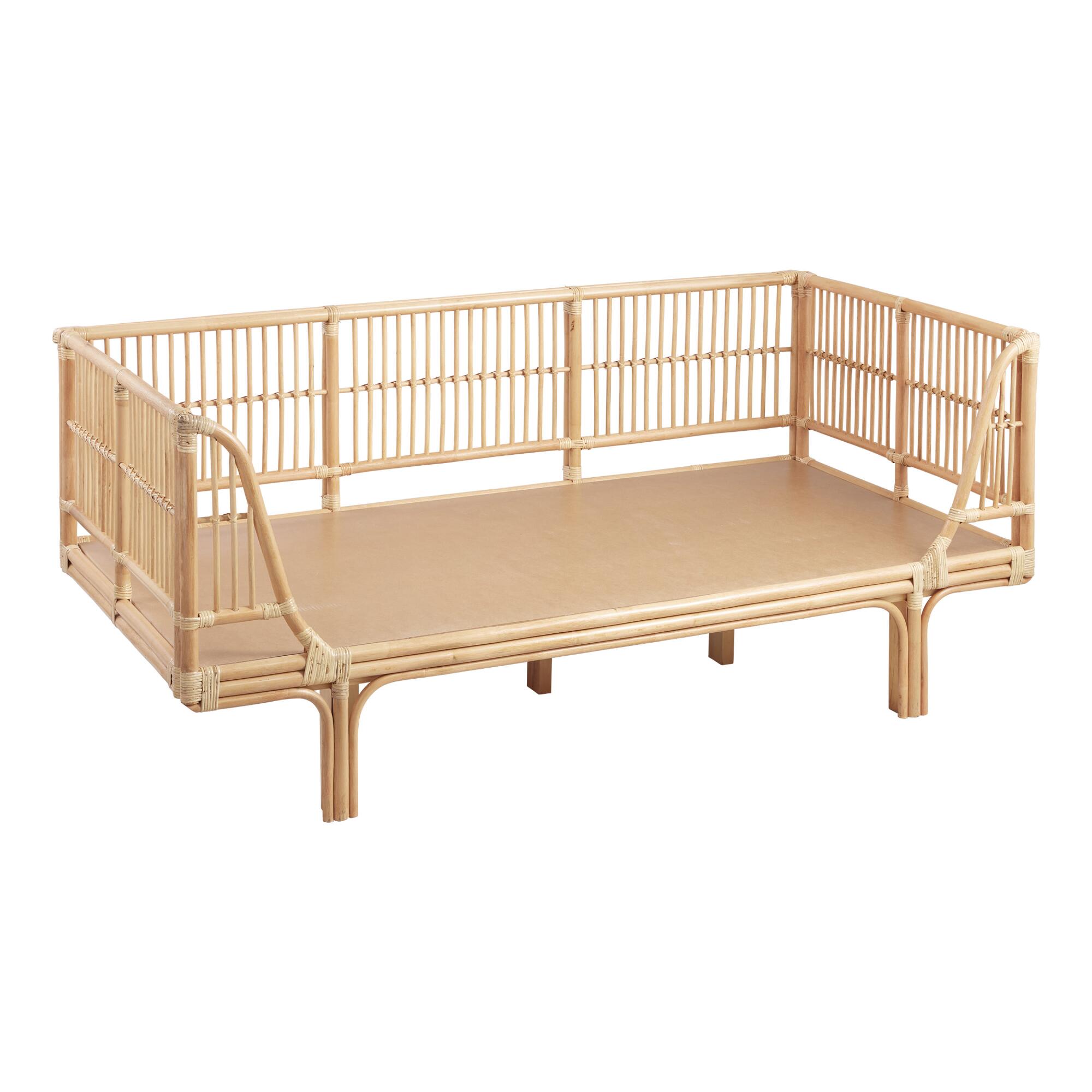 Honey Rattan Daybed Frame: Natural - Natural Fiber by World Market