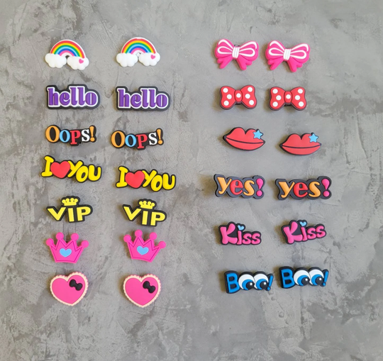 Shoelace Charm For Girls, Kids Sneackers Decorations, Silicone Bright Charms, High Quality