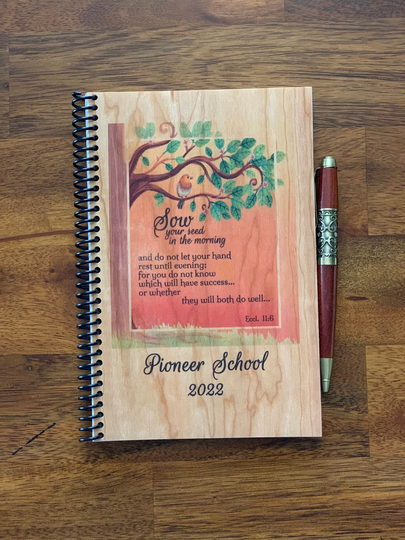 Beautiful Cherry Wood Veneer Notebook Horse #3