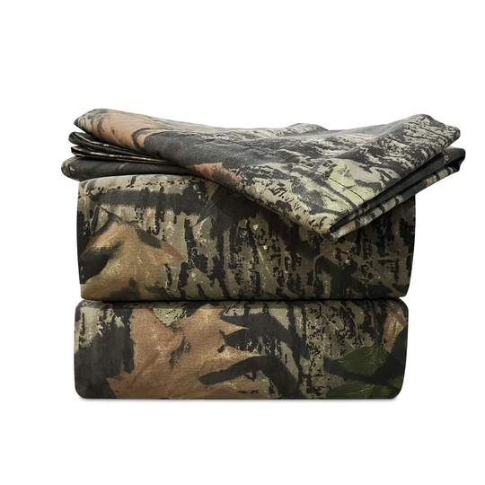 Mossy Oak Mossy Oak New Break Up Queen 180-Thread Count Cotton Blend Camo Bed Sheet in Brown | 07164000012MO