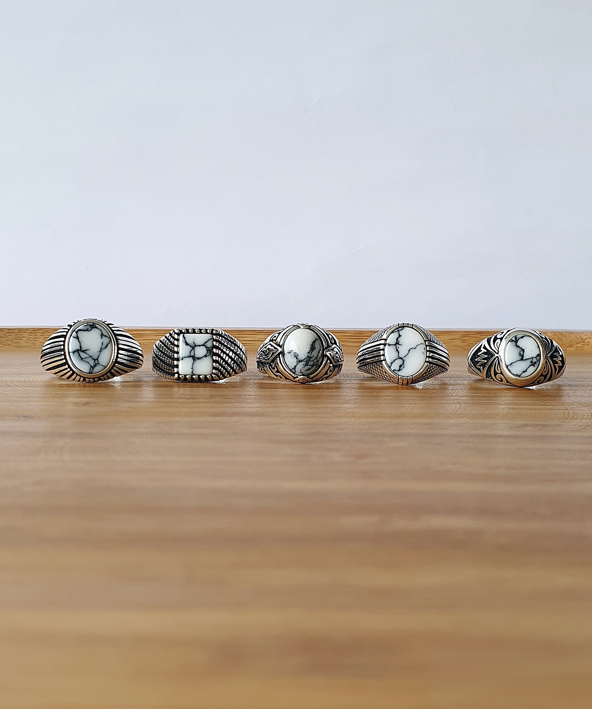 Meditation Ring, Gift, White Turquoise, Turquoise Gemstone, 925 Sterling Silver, Solid Silver Rings, Rings