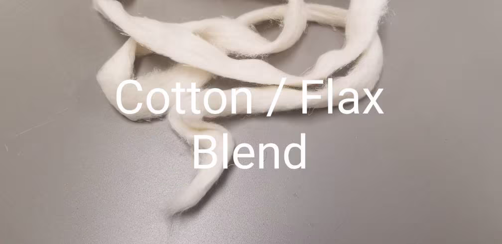 Cotton/Flax Blend Fiber Sliver. Great For Knitting, Spinning, Weaving, Arts