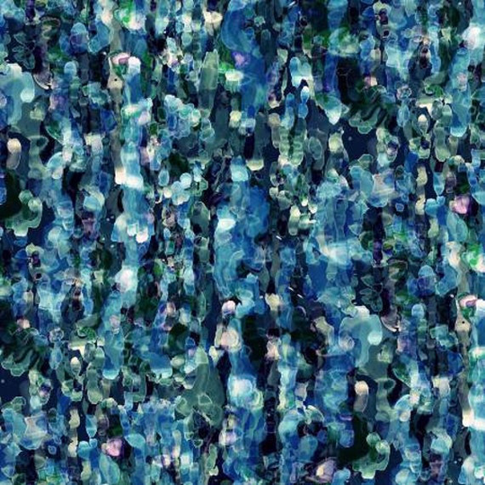Abstract Blue Blender Fabric, Floral Wonder From Collection Hoffman Fabric By The Yard & Fat Quarters Available
