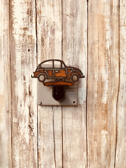 Vw Bug Hippie Nightlight Slug Made Out Of Rusted Recycled Metal in The Usa