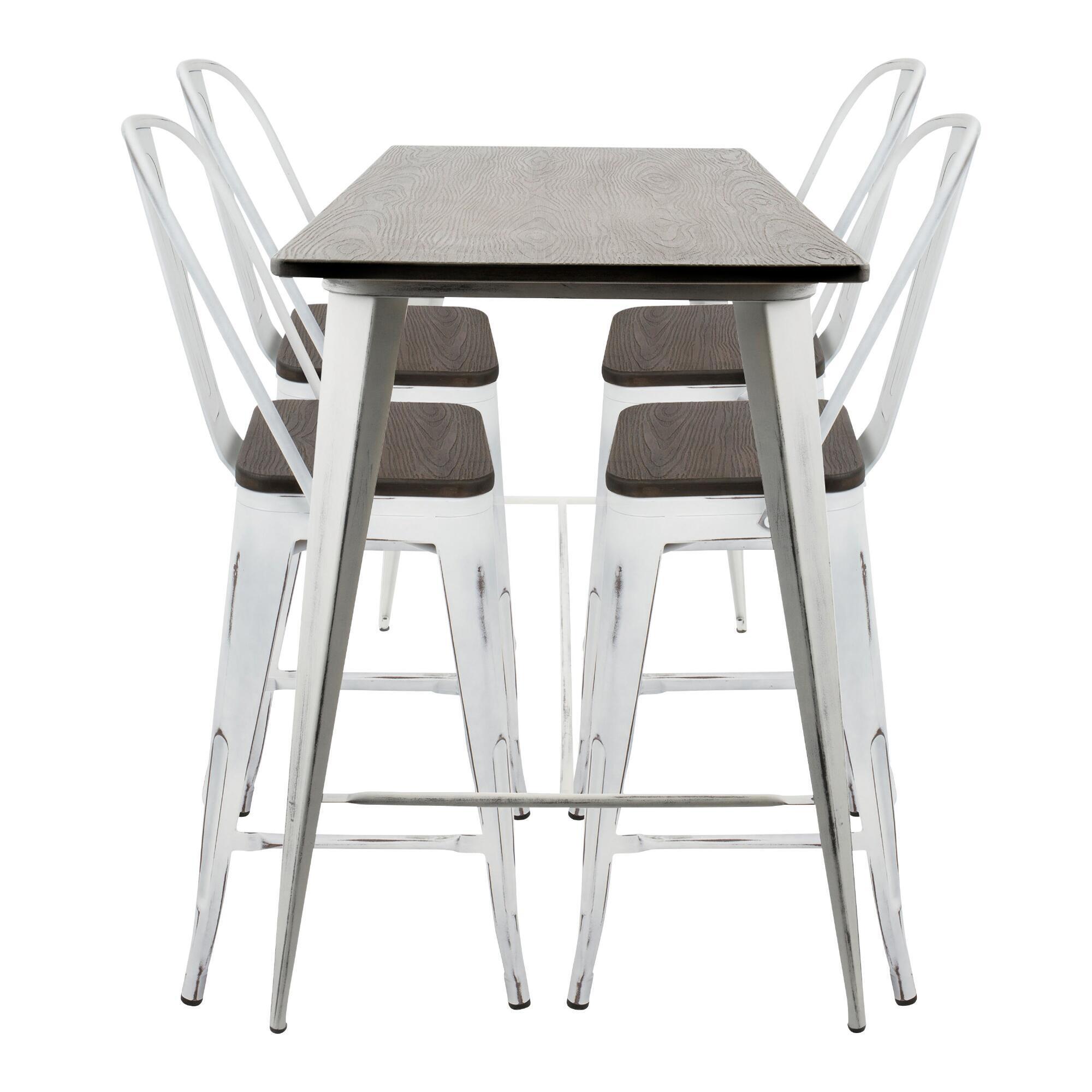 White & Espresso High Back Ridgeby Counter Dining Collection by World Market