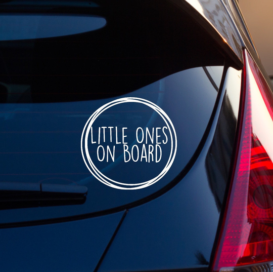 Little Ones On Board Decal, Car Parents Of Multiples, Child Safety Accessories, Baby Shower Gift, Gift For Mom, Mom Sticker