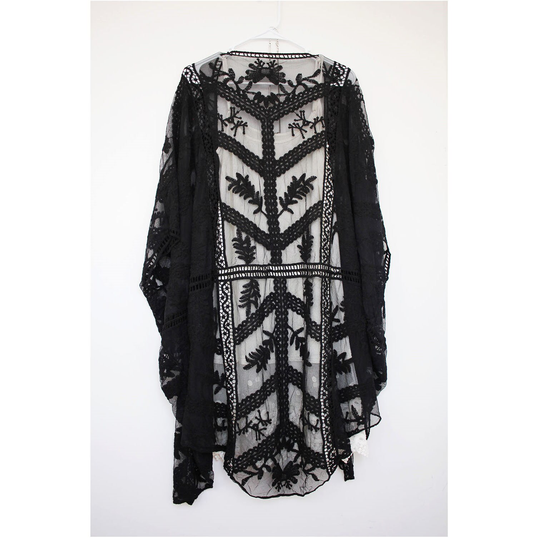Black Lace Kimono For Bridal Shower Bridesmaid Gifts