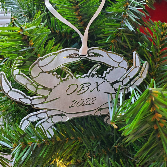 Obx Crab Ornament 2022, Outer Banks Ornament, Christmas, Cake, Seafood